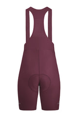 women's burgundy cycle bibs padded for professional rider for long rides