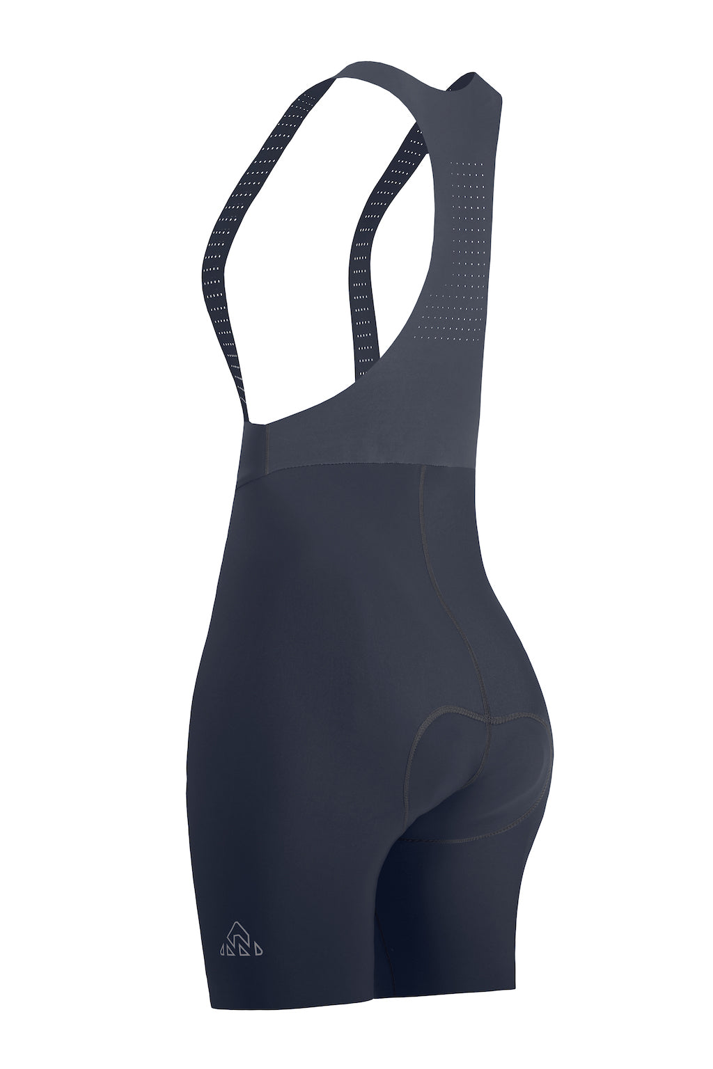 women's grey cycle bibs with chamois for professional rider with mesh straps