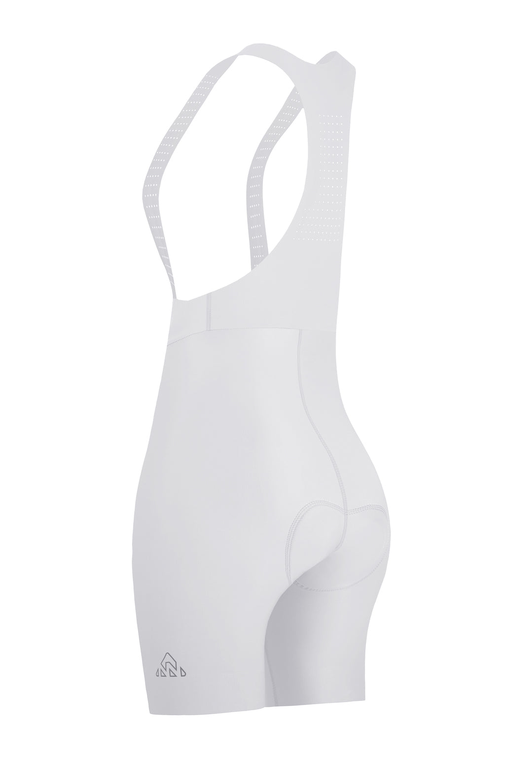 women white cargo bib shorts padded for professional rider for long distances