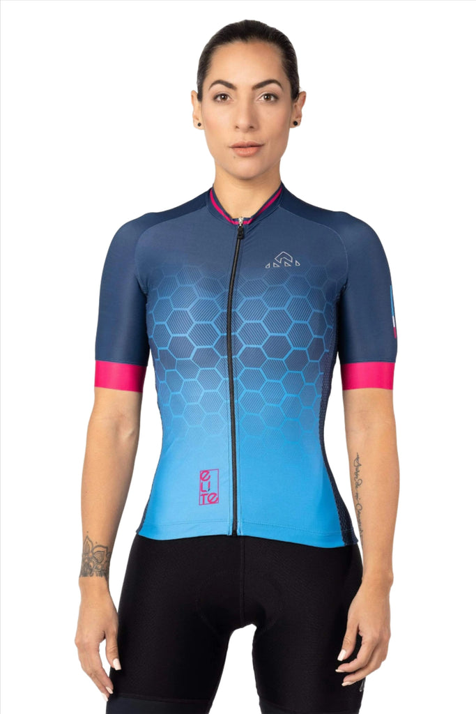 Women's Cycling Jersey Short Sleeve - Blue - women's blue jerseys short sleeve - Women's blue Cycling Jersey Short Sleeve 