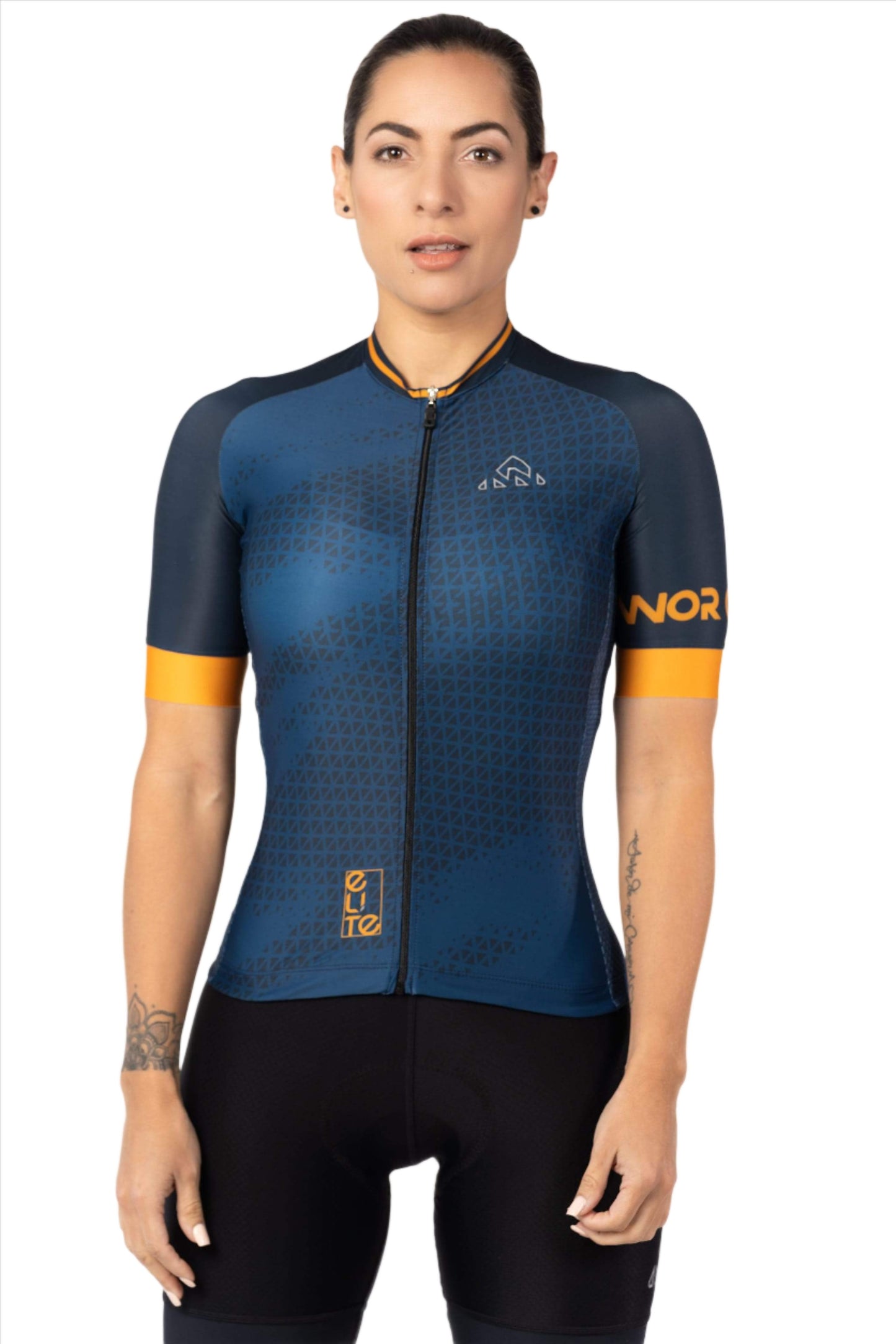 Women's navy Cycling Jersey Short Sleeve