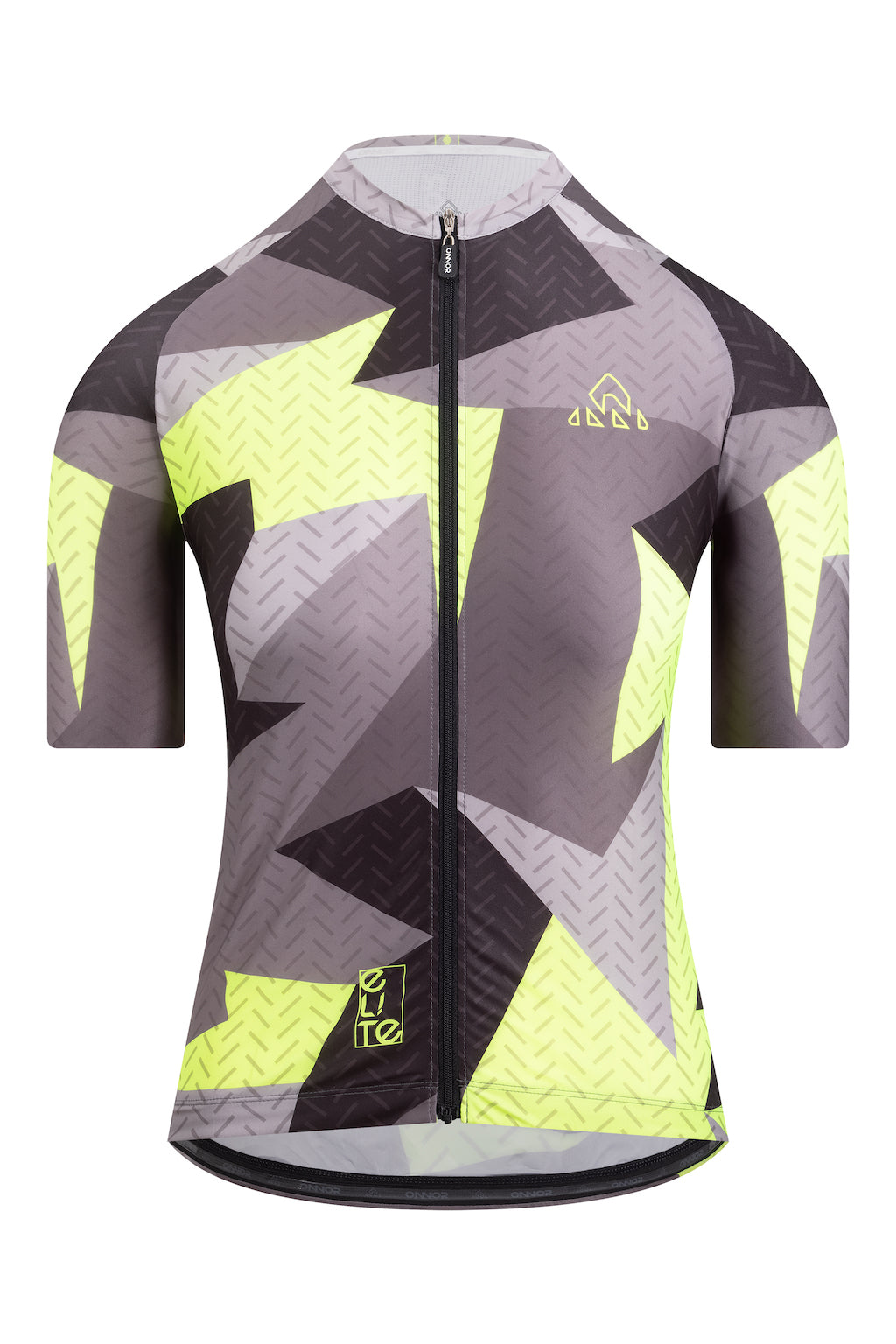 Women's Black / Grey / Yellow Neon Cycling Jersey Short Sleeve