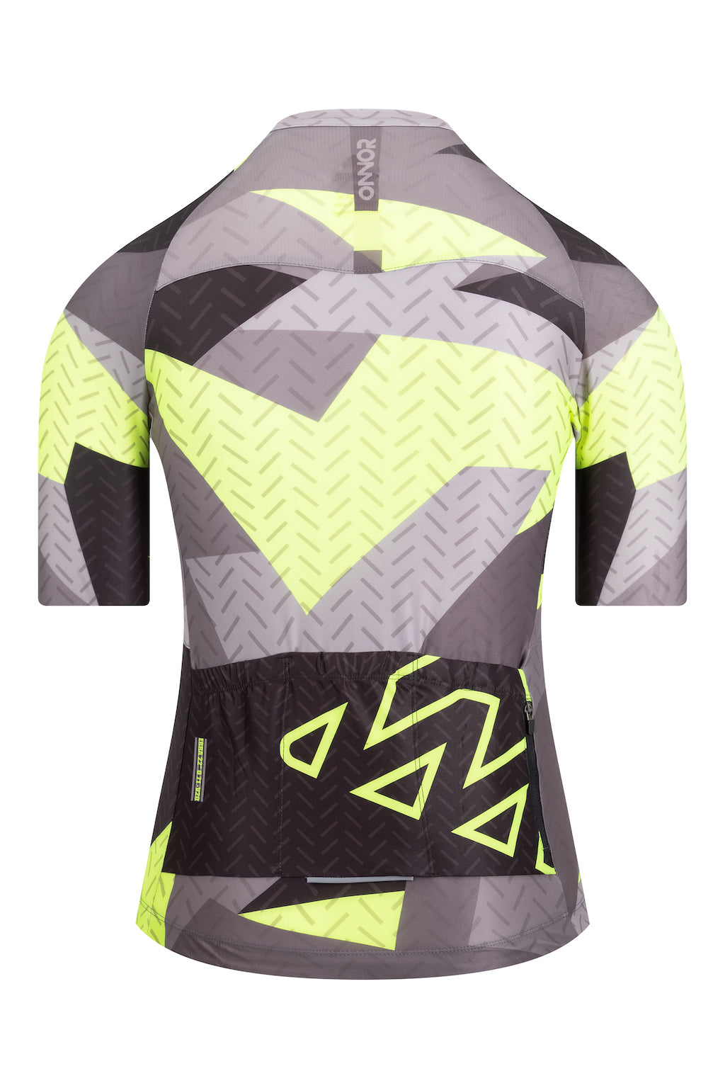 A female cycling blouse with short sleeves, designed with performance-oriented features to enhance comfort and aerodynamics.